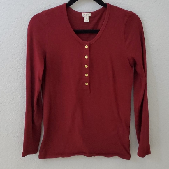 J. Crew Henley long sleeve tee - Picture 1 of 4
